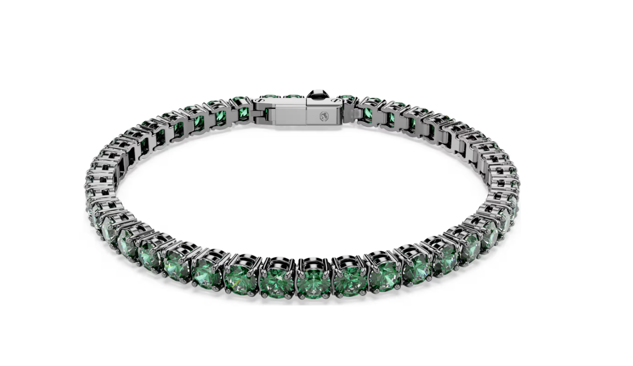 Swarovski 5743444 Bracciale Tennis Matrix Verde taglia S SW004196
