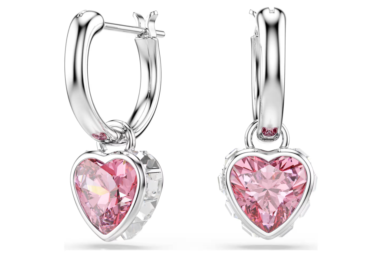 Swarovski 5757814 Orecchini pendenti Chroma Cuore Rosa SW004326