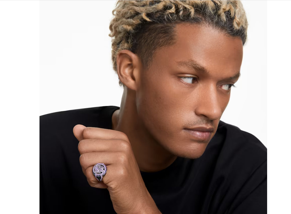 Swarovski 5663351 Rhodium Ring Marvel Black Panther Black Panther Lila Größe 52