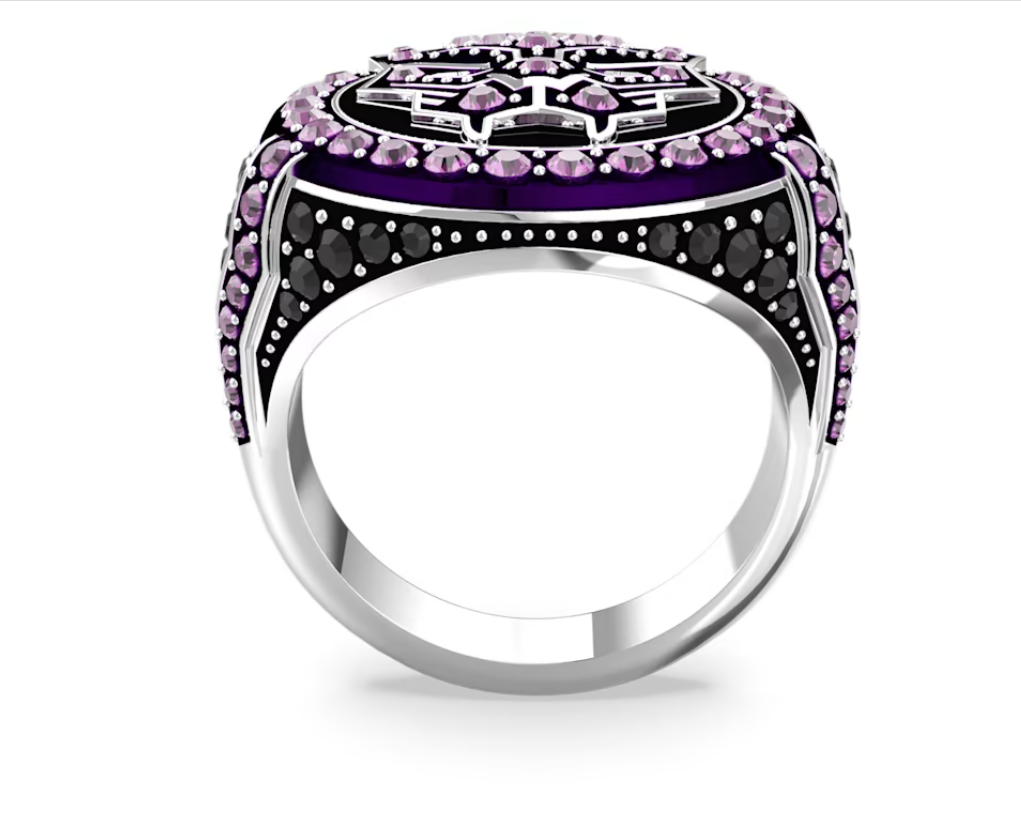 Swarovski 5663350 Ring Rhodiniert Marvel Black Panther Schwarz Lila Größe 58