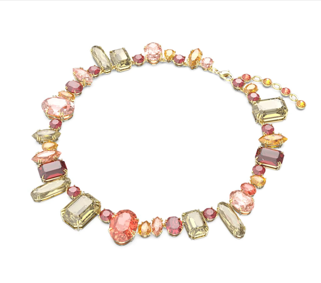 Swarovski 5649008 Collana Gema Taglio misto Multicolore Placcato Oro