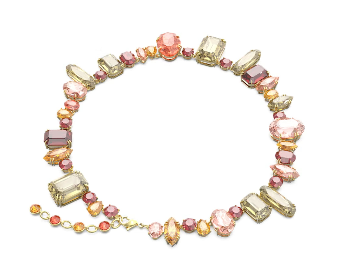 Swarovski 5649008 Collana Gema Taglio misto Multicolore Placcato Oro