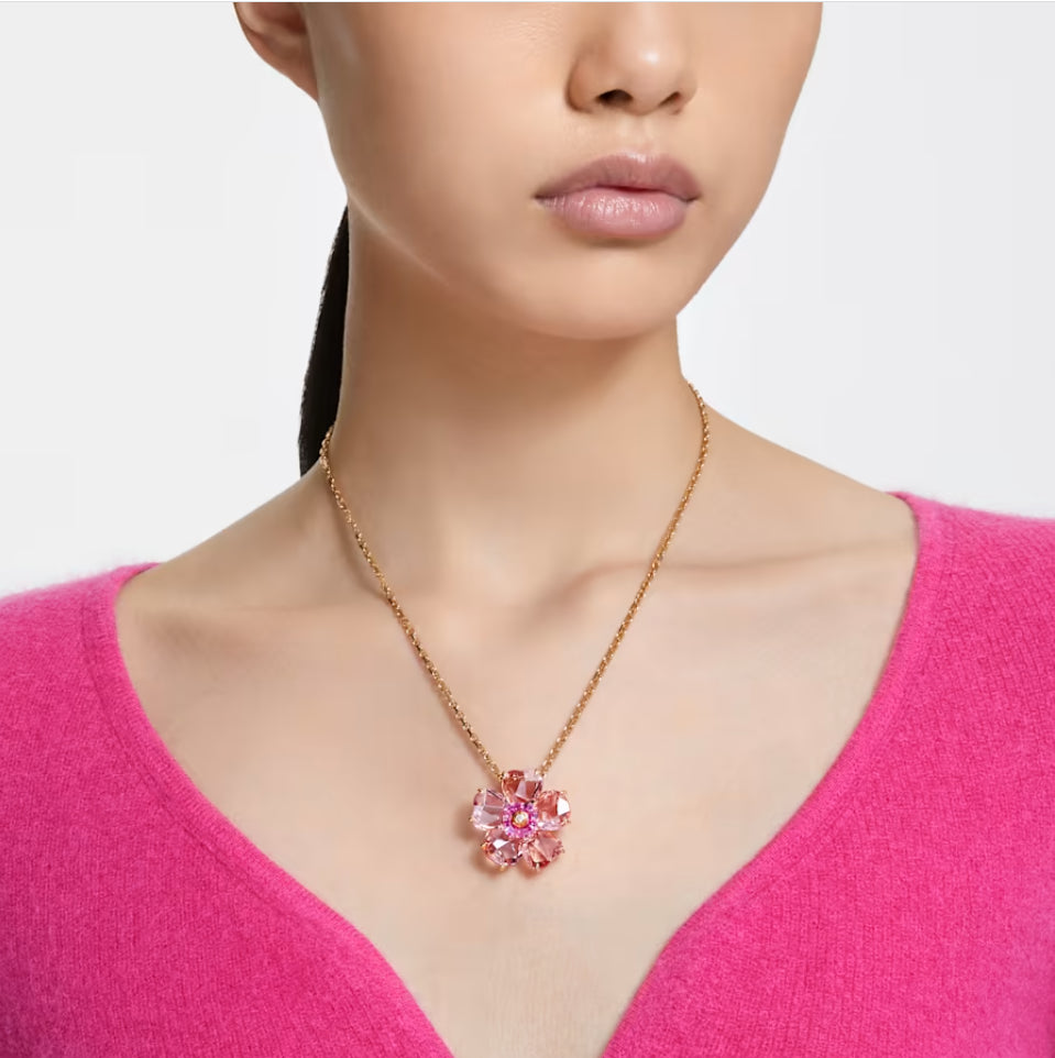 Swarovski 5650569 vergoldete Rose Flower Florere Halskette