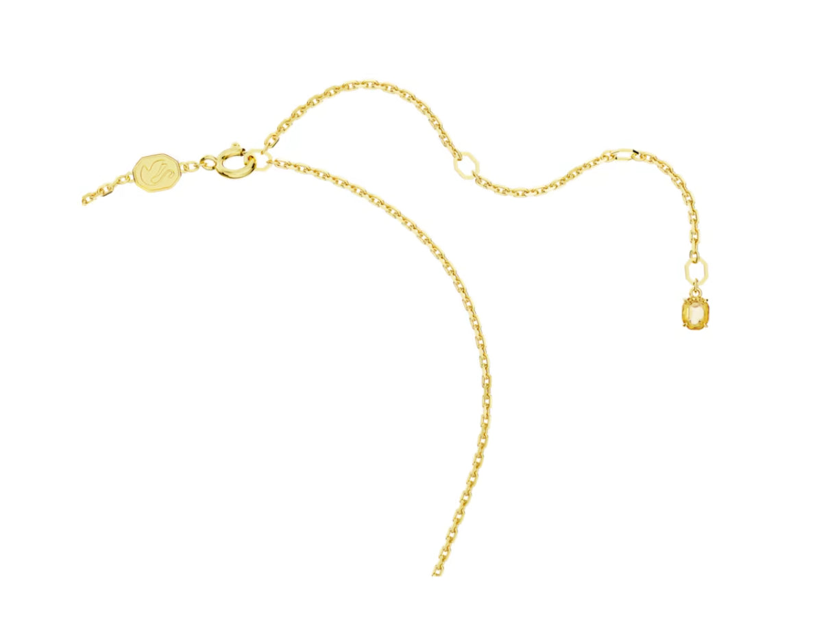 Swarovski 5650570 Gold Plated Yellow Flower Florere Necklace