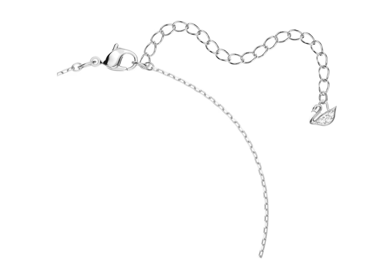 Swarovski 5514421 Dancing Swan White Rhodinierte Halskette