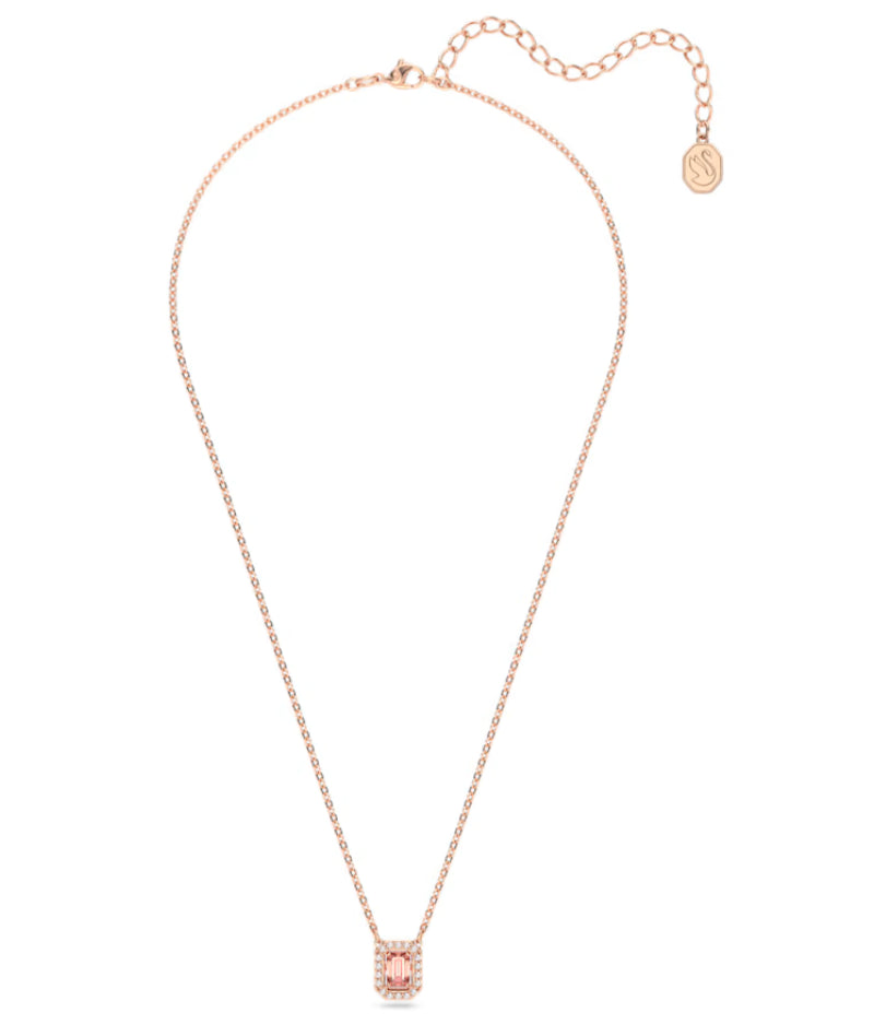 Swarovski 5614933 Millenia Necklace Octagonal Cut Pink Rose Gold Plated