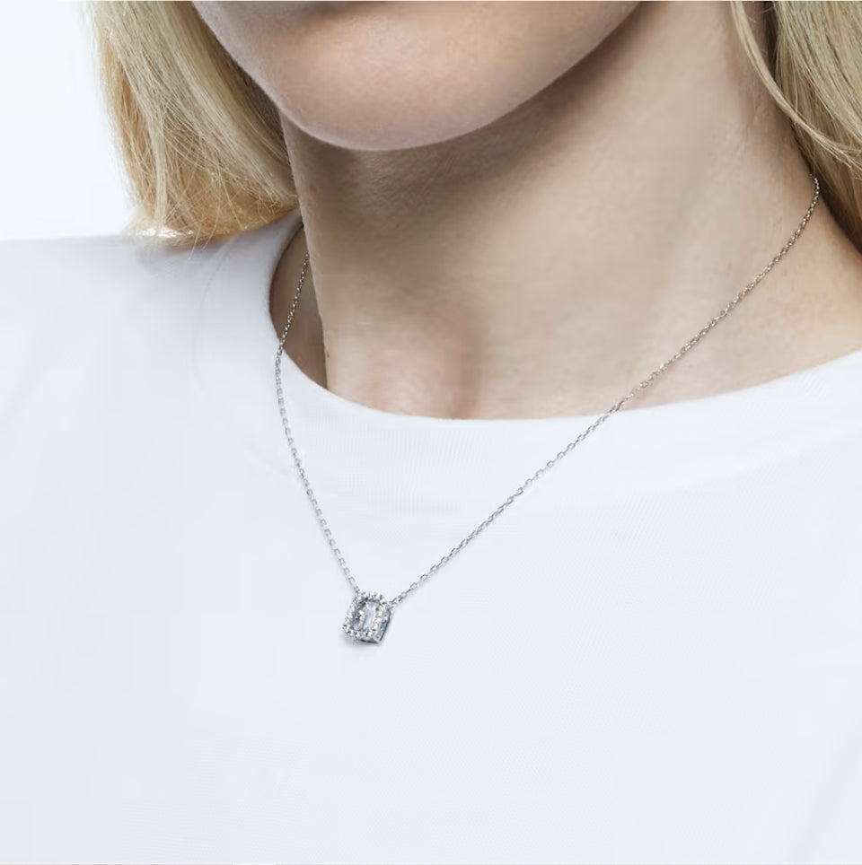 Swarovski 5599177 Pendente Millenia Taglio Ottagonale Bianco Placcato Rodio