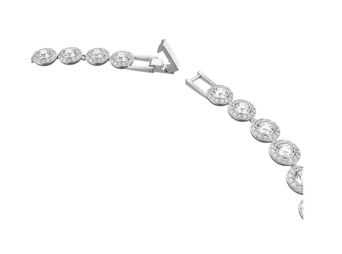 Swarovski 5117703 Angelic Necklace Round Cut White Rhodium Plated