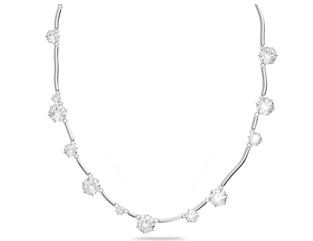 Swarovski 5638696 Constella Necklace Mixed rounded cuts White Plac. Rhodium