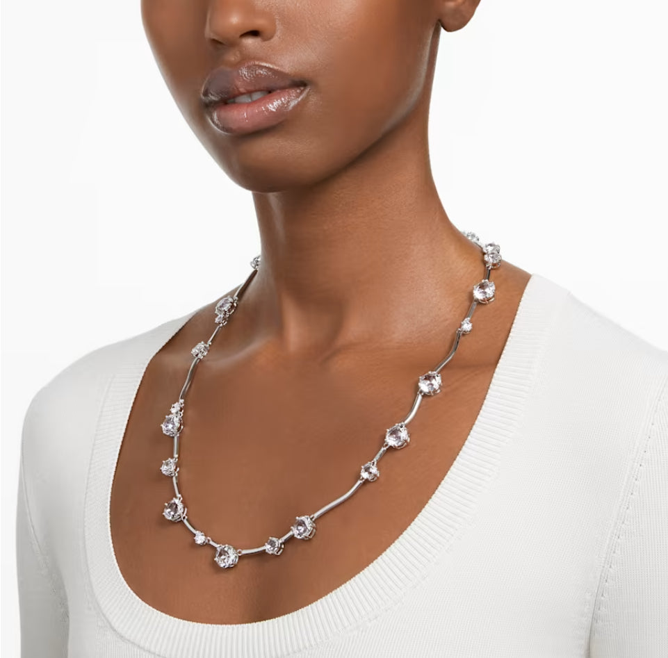 Swarovski 5638696 Constella Necklace Mixed rounded cuts White Plac. Rhodium