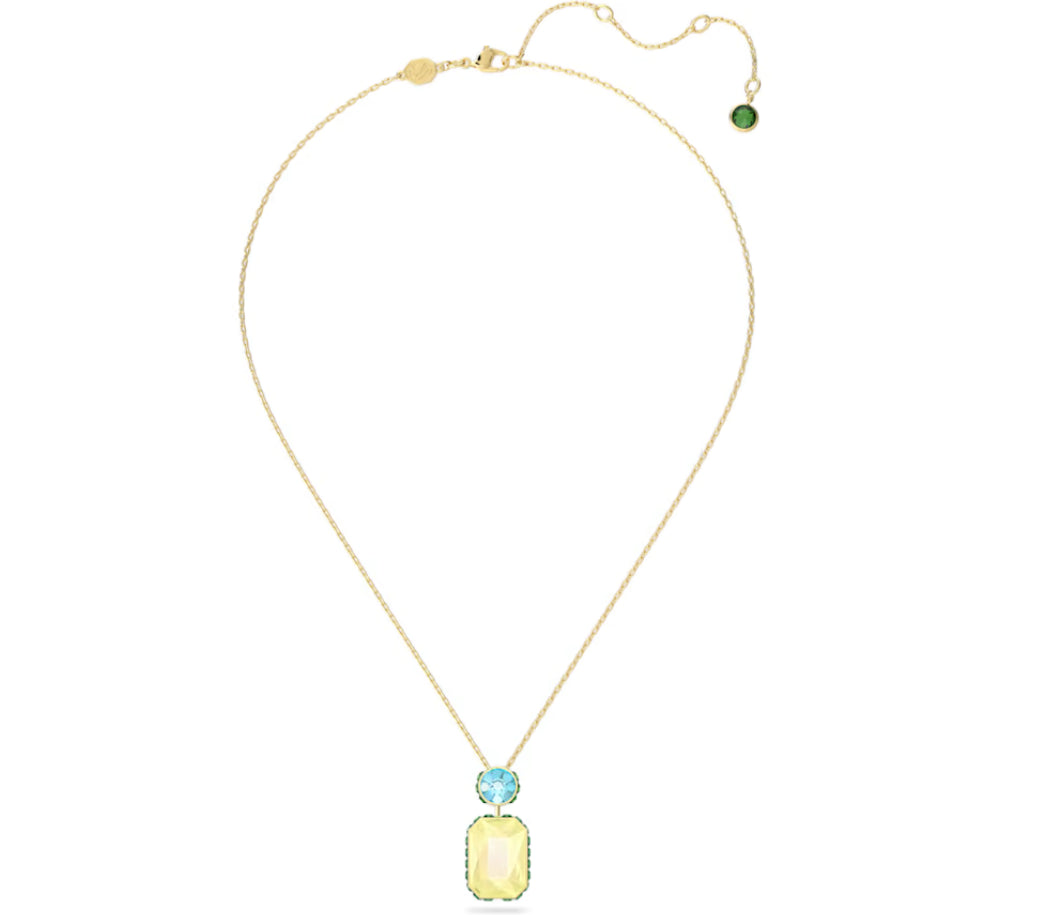 Swarovski 5640256 Collana Orbita Taglio ottagonale Multicolore Placcato Oro