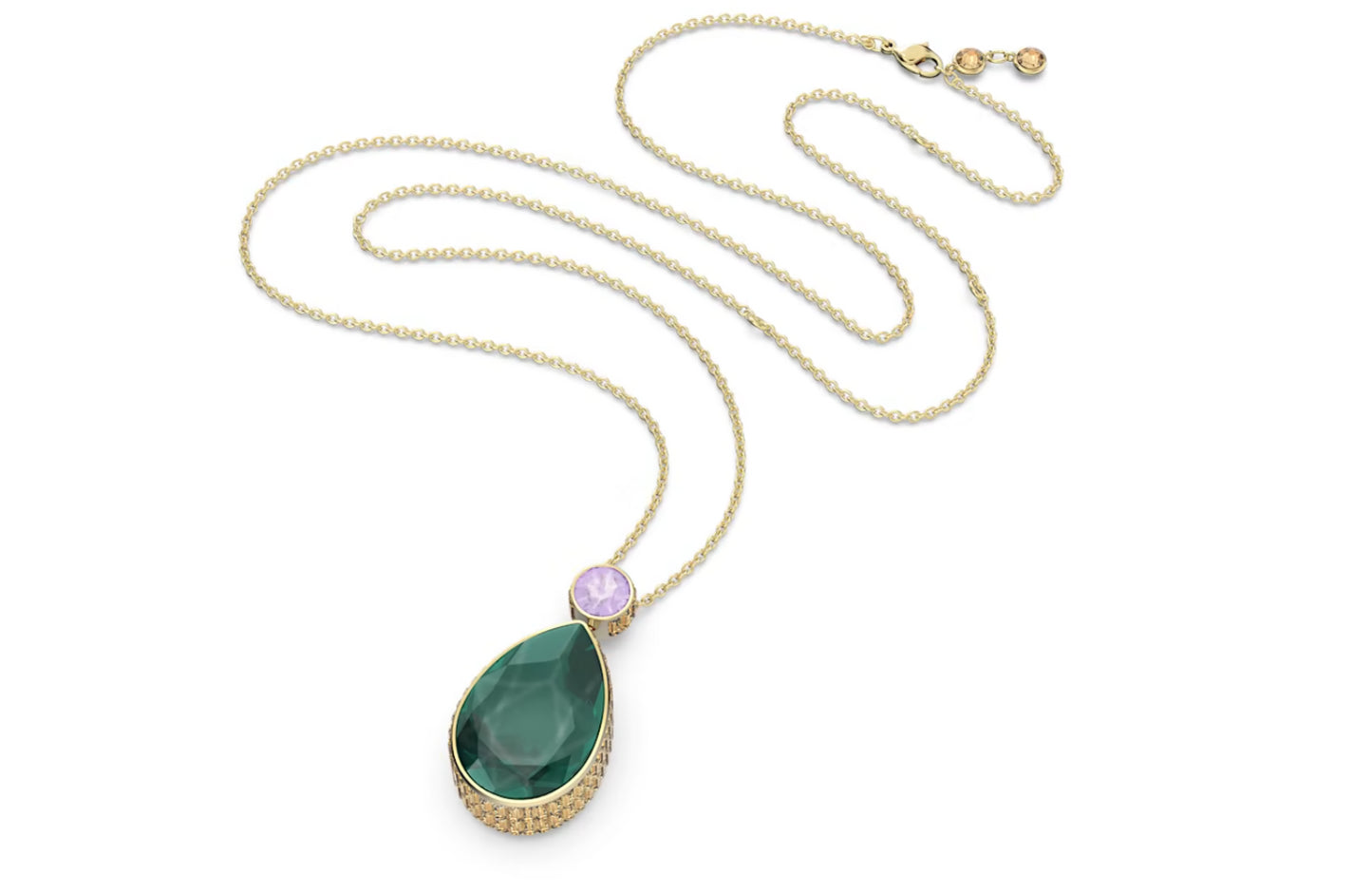 Swarovski 5600517 Collana Orbita Taglio Drop Multicolore Placcato Oro