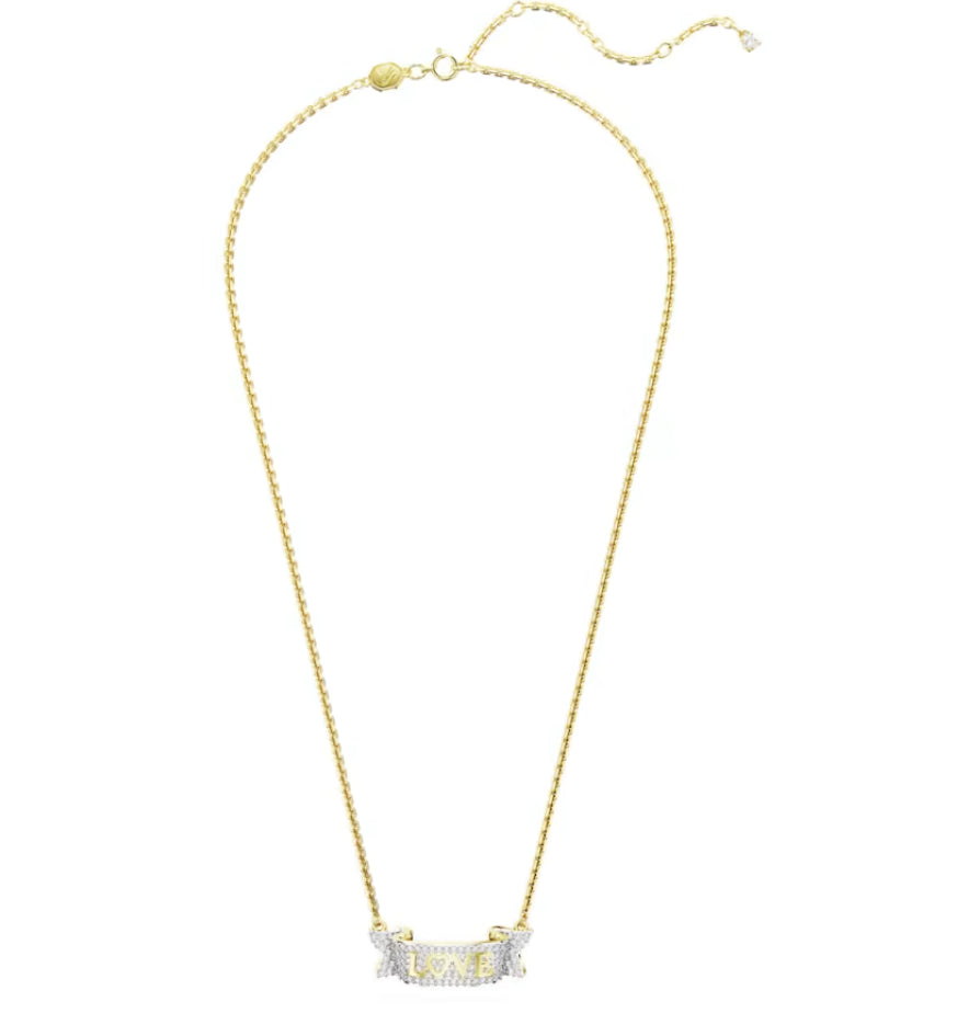 Swarovski 5657725 Collana Volta Love Bianca Placcato Oro