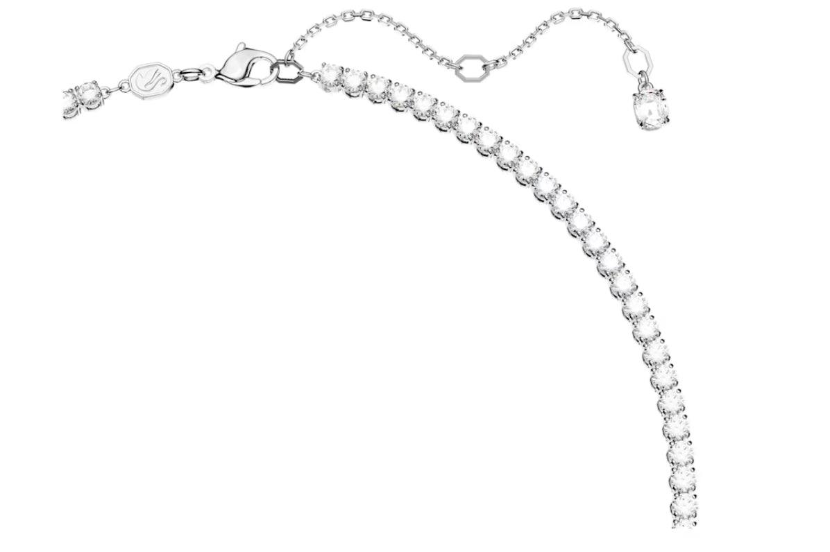 Swarovski 5666168 Matrix Tennis-Halskette, gemischter Schnitt, grün rhodiniert