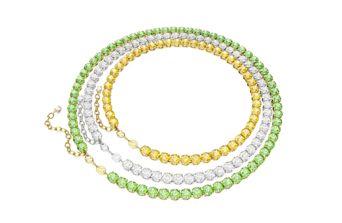Swarovski 5647443 Collana Matrix Tennis Set 3 Taglio rotondo Multicolore Mix