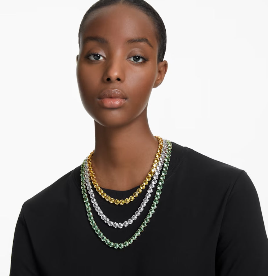 Swarovski 5647443 Collana Matrix Tennis Set 3 Taglio rotondo Multicolore Mix