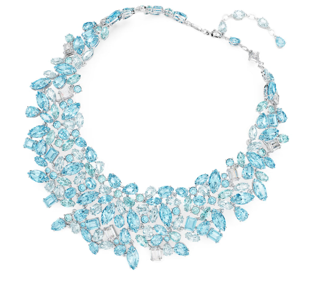Swarovski 5672879 Collana Gema Taglio misto Blu Placcato Rodio