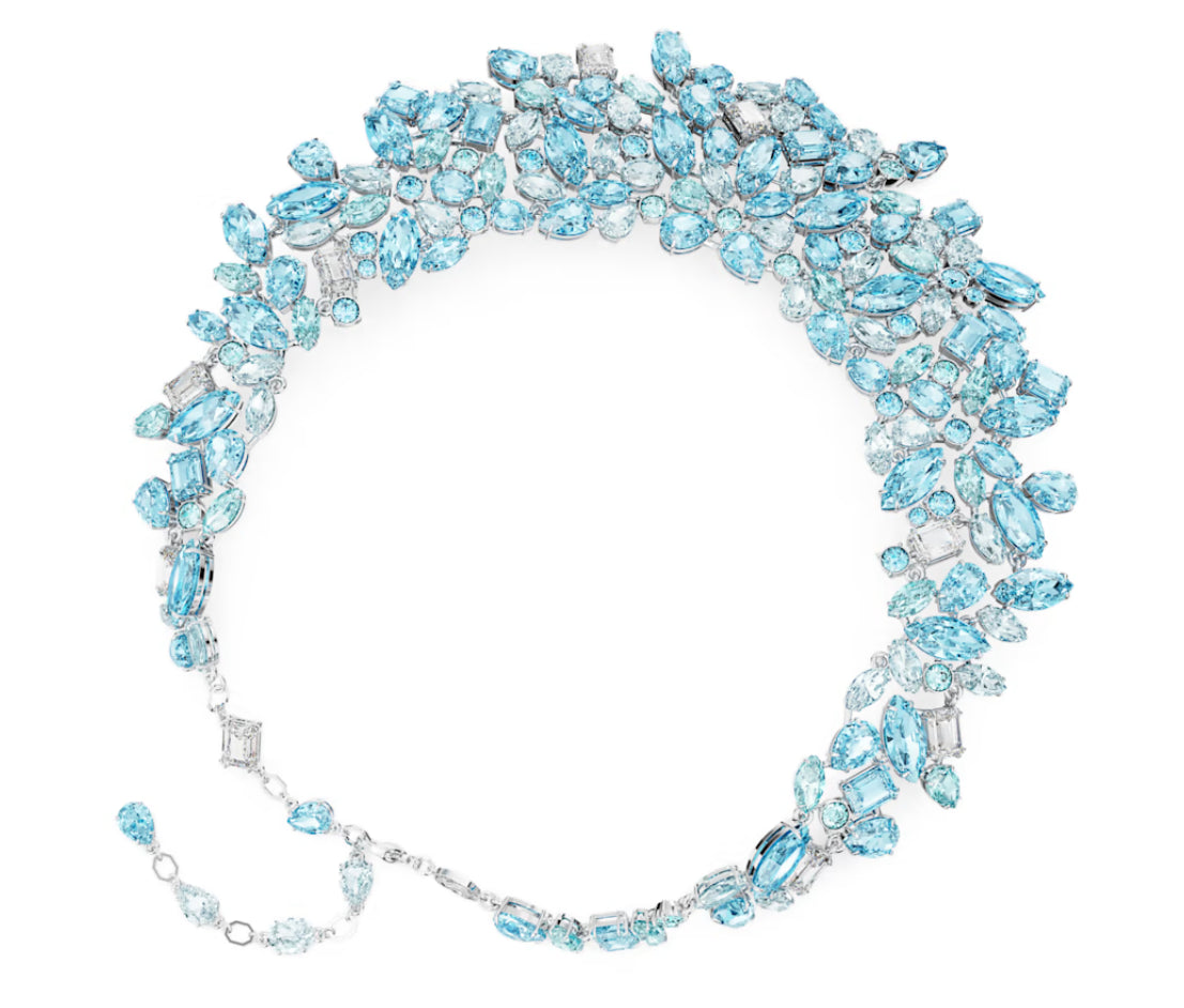 Swarovski 5672879 Collana Gema Taglio misto Blu Placcato Rodio