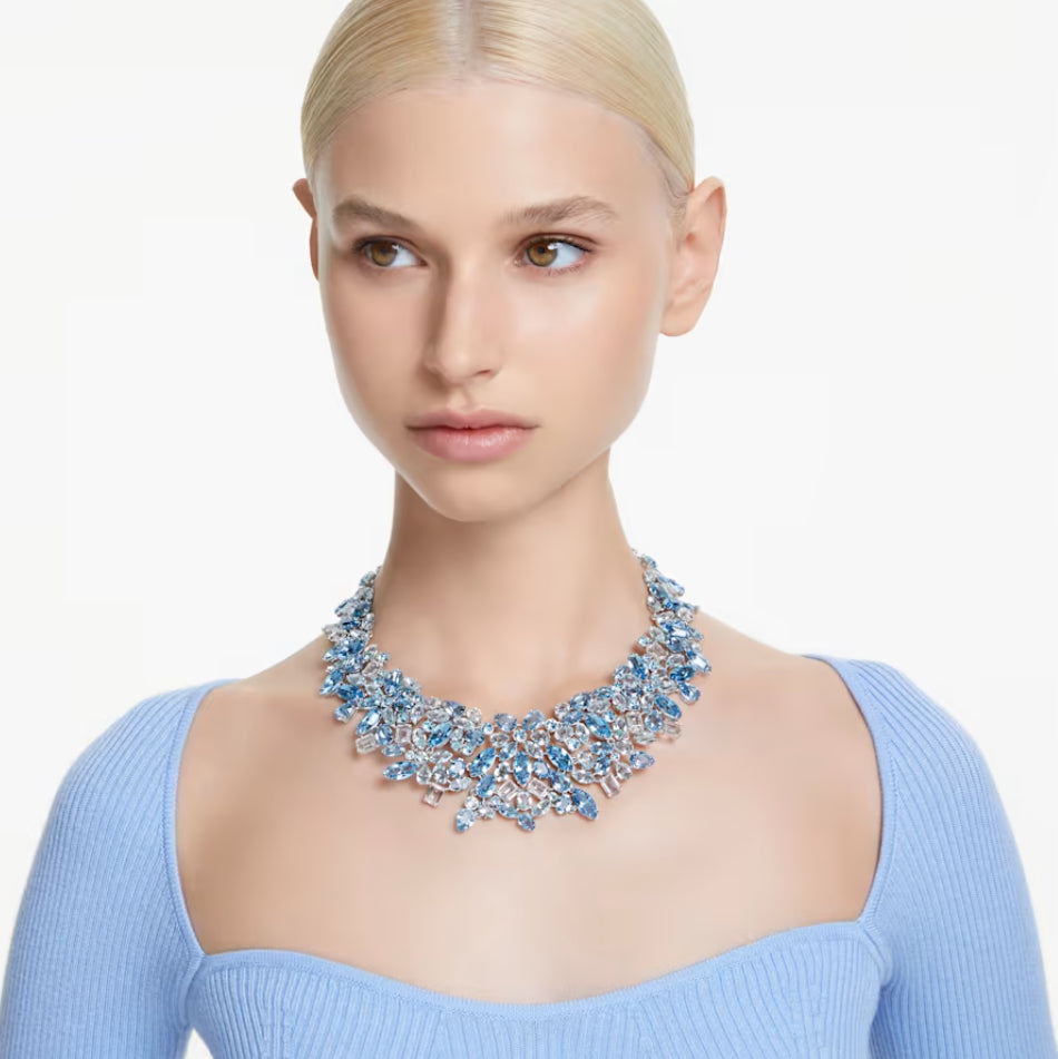 Swarovski 5672879 Collana Gema Taglio misto Blu Placcato Rodio