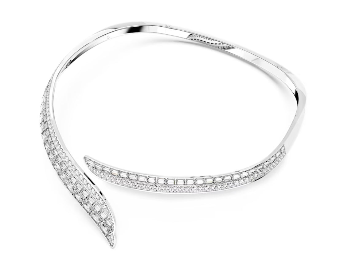 Swarovski 5665330 Collana Hyperbola Zirconia a zero carbonio Bianco Plac. Rodio
