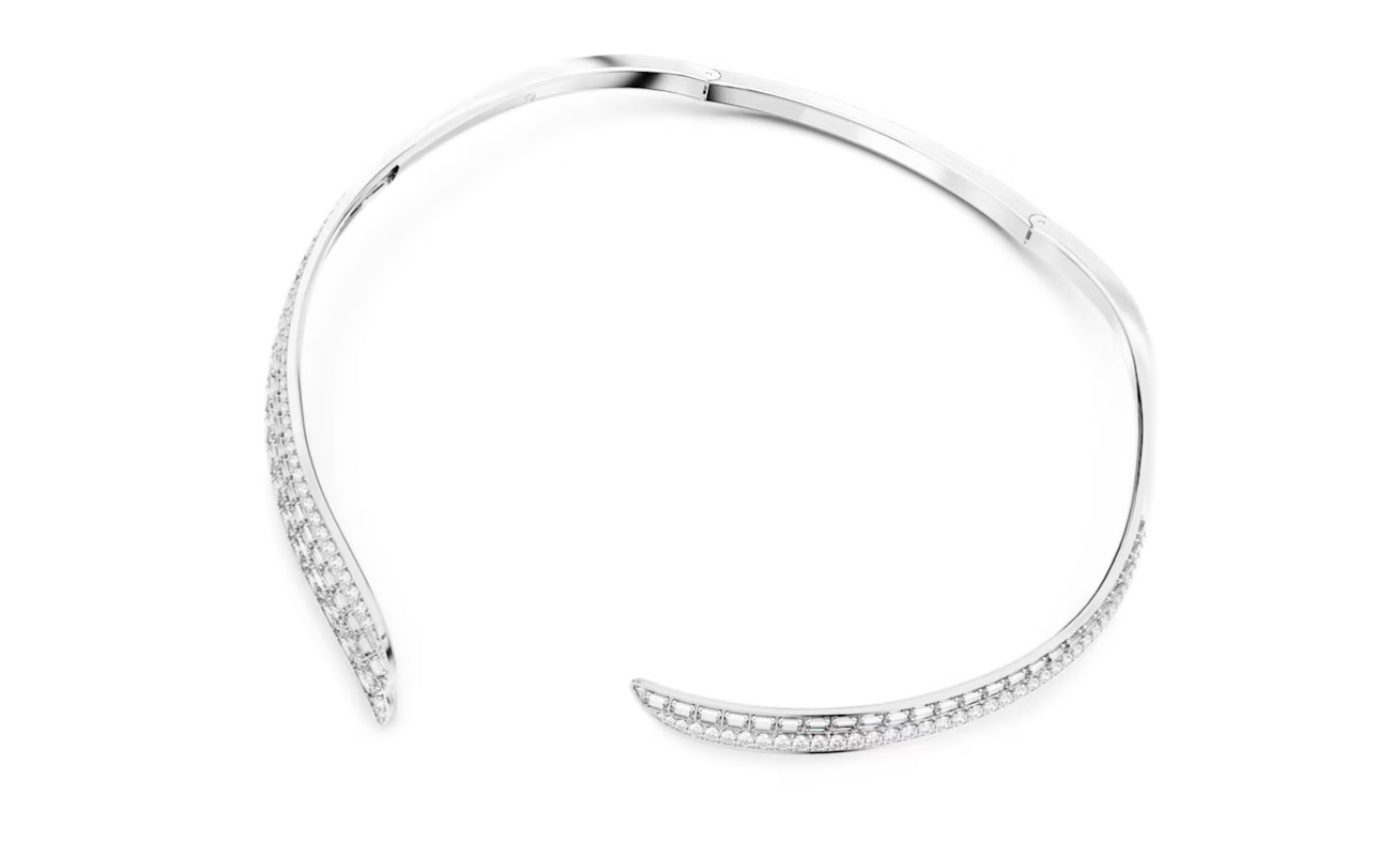 Swarovski 5665330 Collana Hyperbola Zirconia a zero carbonio Bianco Plac. Rodio