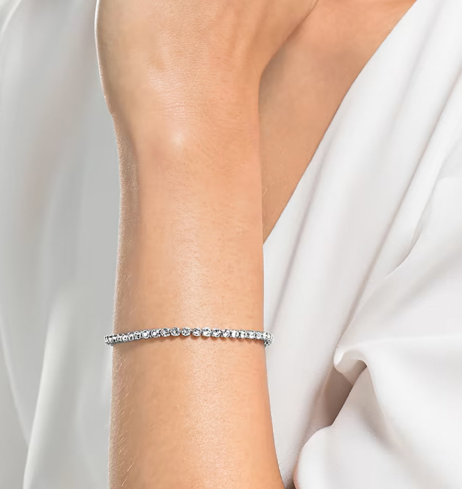 Swarovski 1808960 Emily Bracelet Round Cut White Rhodium Plated