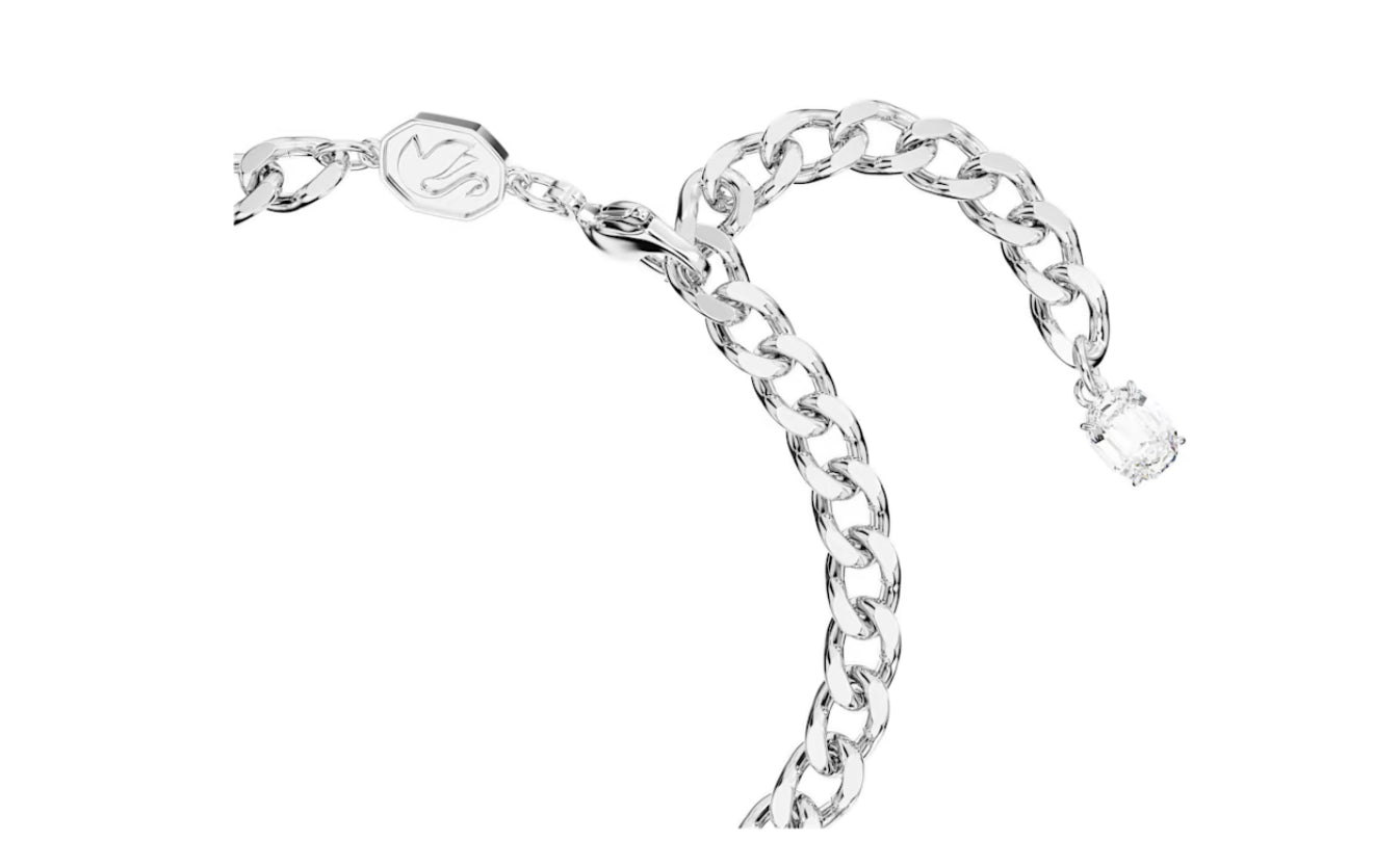 Swarovski 5671184 Dextera-Armband, gemischter Schnitt, weiß, rhodiniert