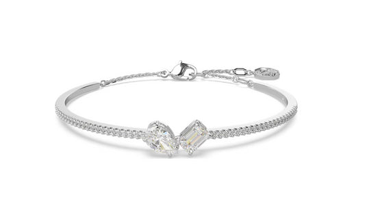 Swarovski 5667253 Mesmera rigid bracelet Mixed cut White Rhodium Plated