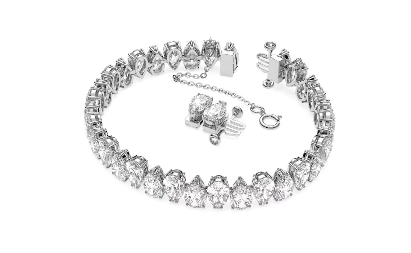 Swarovski 5598350 Millenia Pear Cut Bracelet White Rhodium Plated