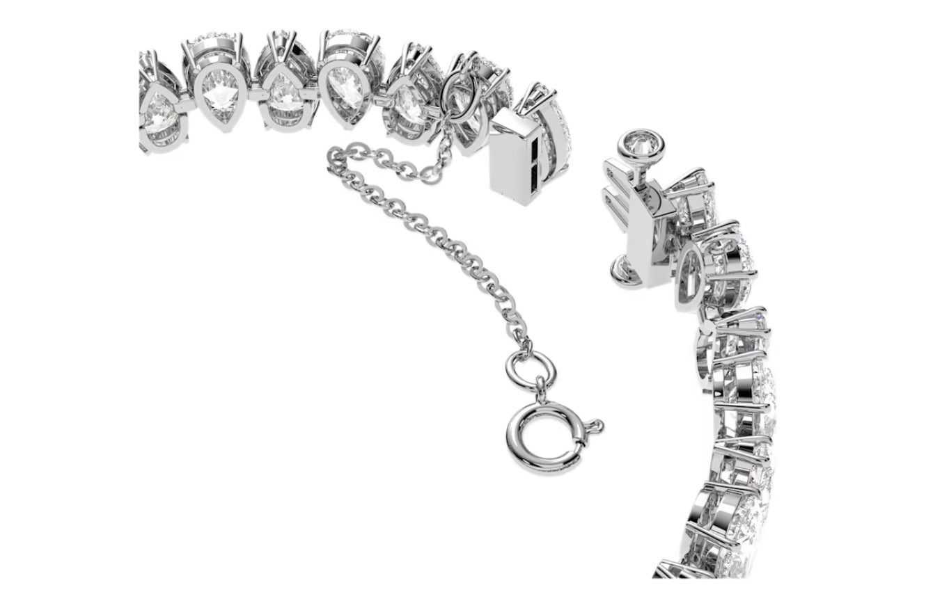 Swarovski 5598350 Millenia Pear Cut Bracelet White Rhodium Plated