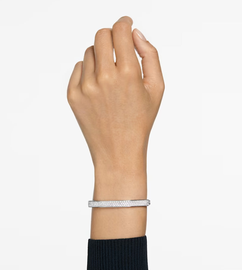 Swarovski 5652337 Bracciale rigido Dextera Forma ottagonale Bianco Plac. Rodio