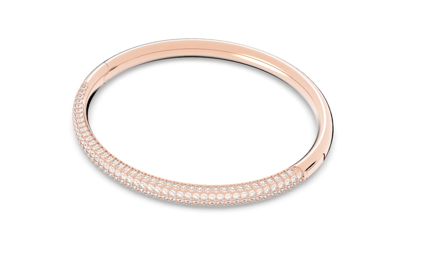 Swarovski 5032849 White Stone Bangle Rose gold tone finish