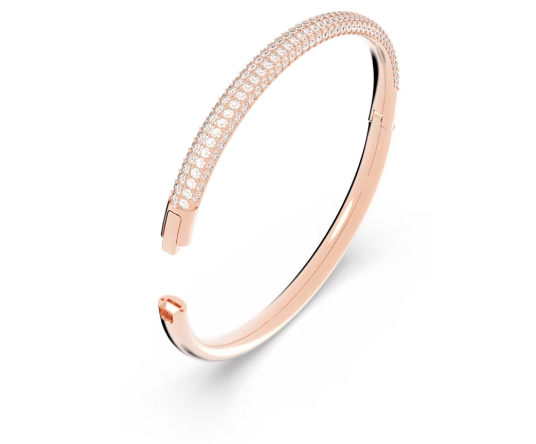 Swarovski 5032849 White Stone Bangle Rose gold tone finish