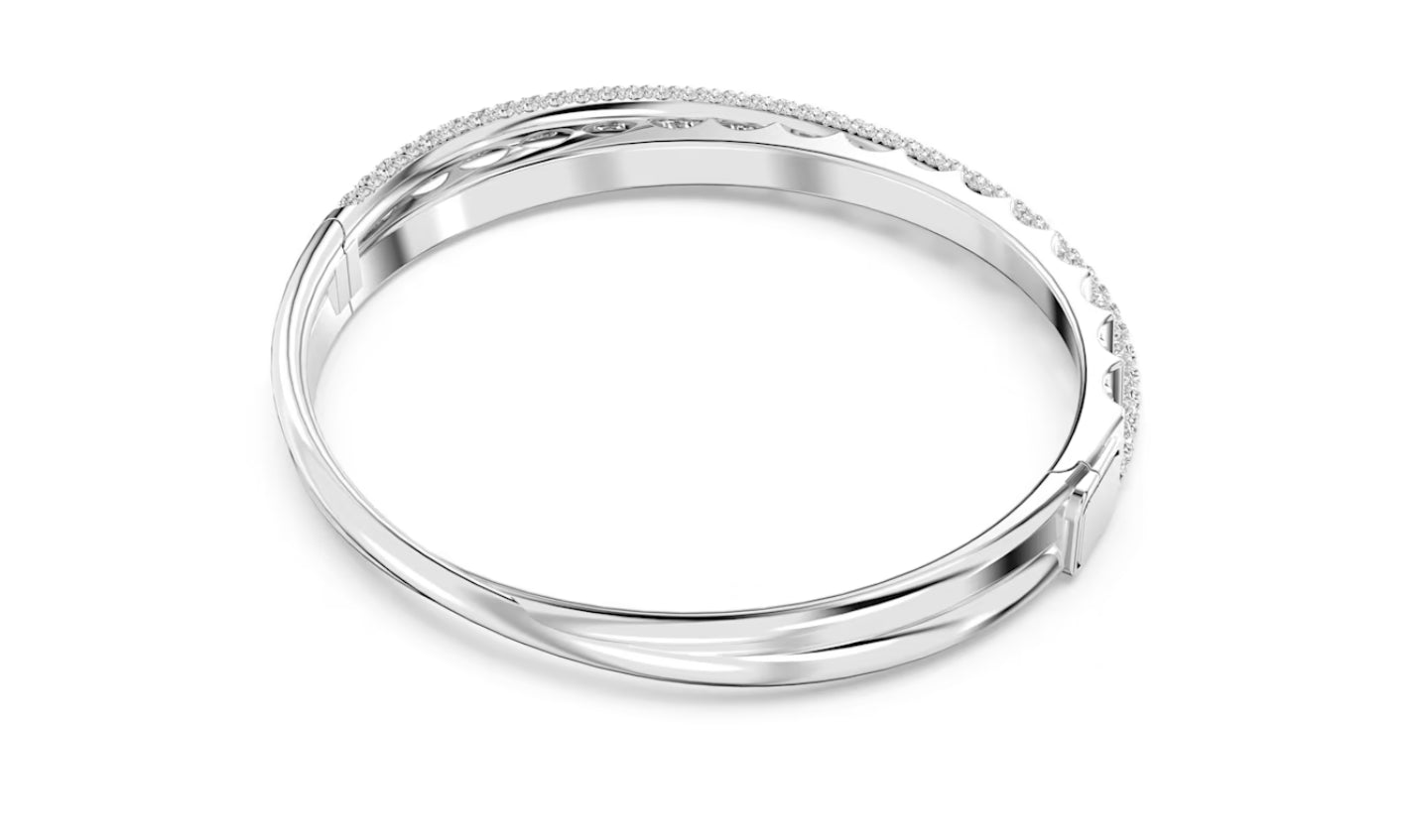 Swarovski 5650354 Rota rigid bracelet Mixed cut White Rhodium plated