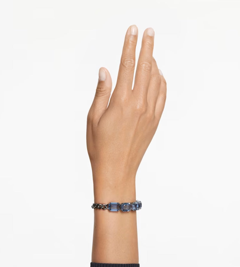 Swarovski 5671250 Millenia Bracelet Octagonal Cut Blue Ruthenium Plated