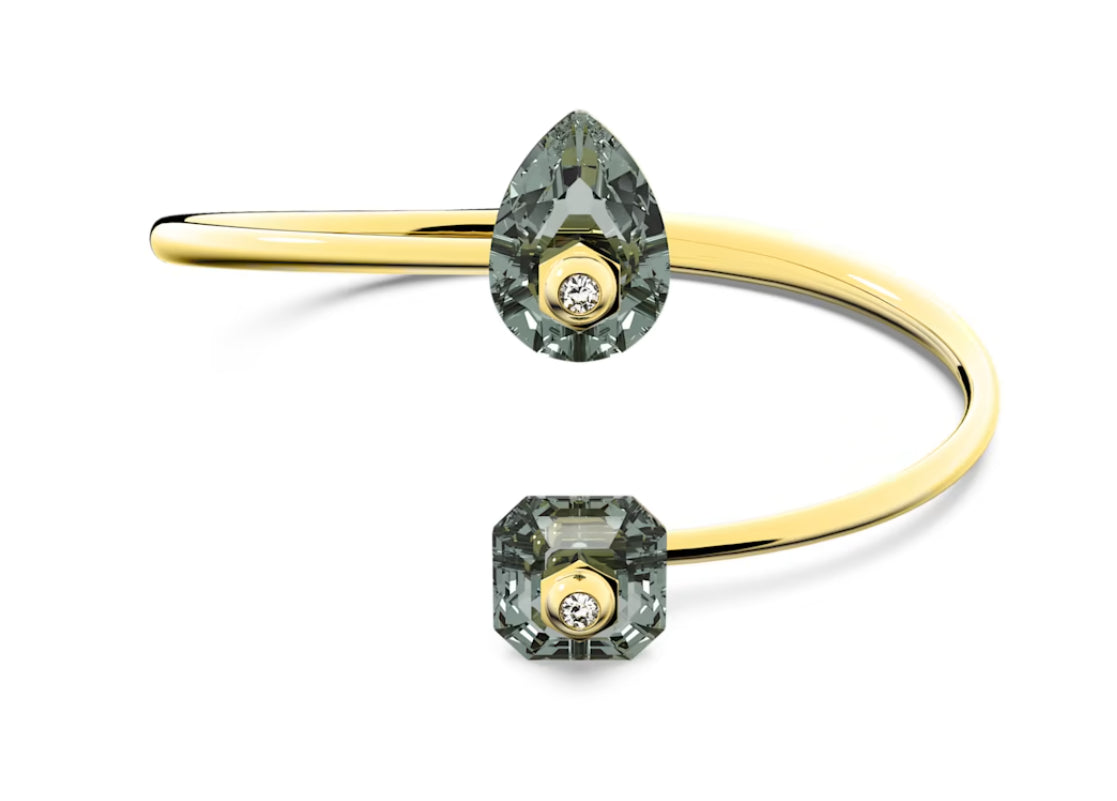 Swarovski 5620754 Numina rigid bracelet Mixed cut Gray Gold Plated