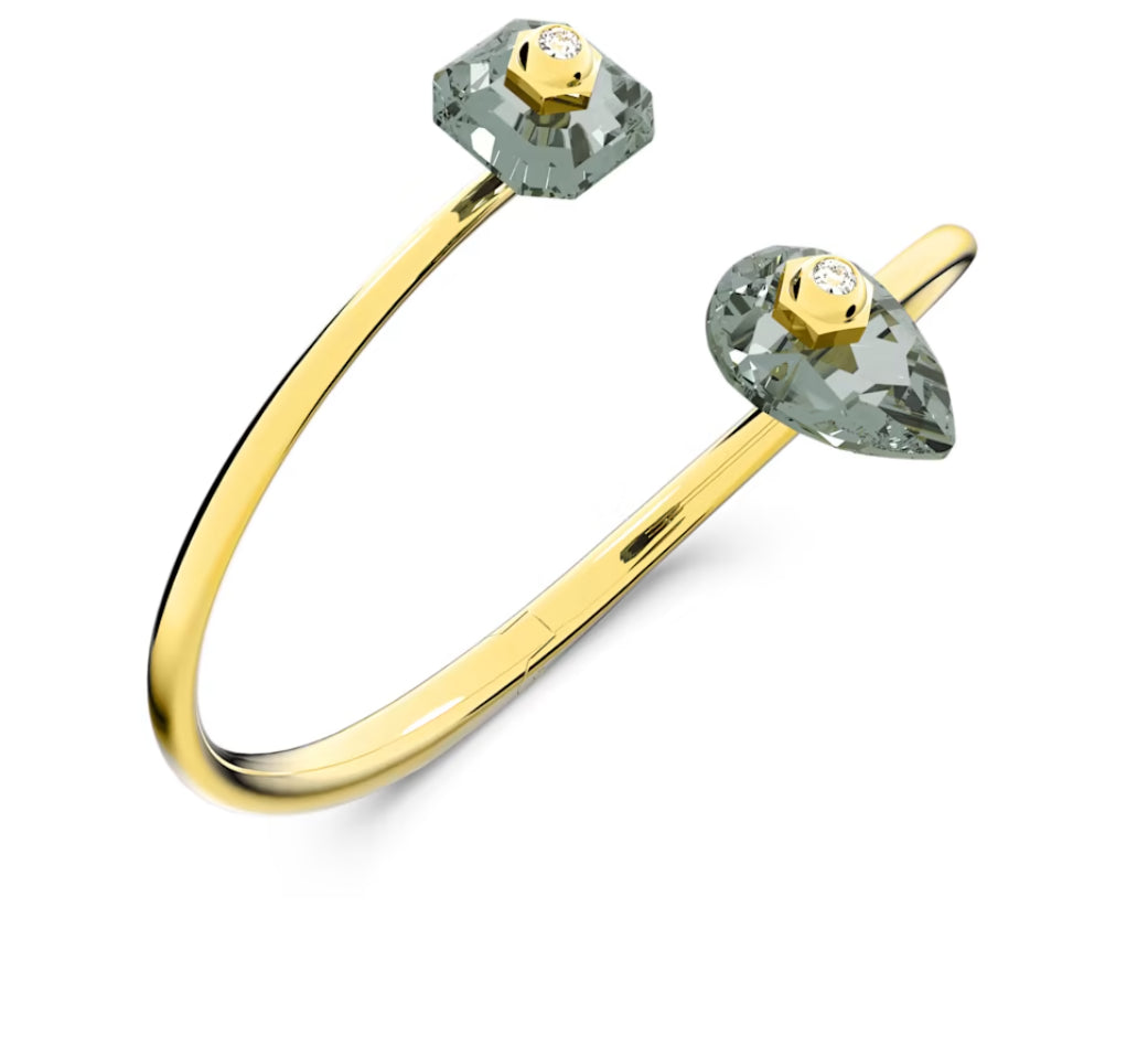 Swarovski 5620754 Numina rigid bracelet Mixed cut Gray Gold Plated