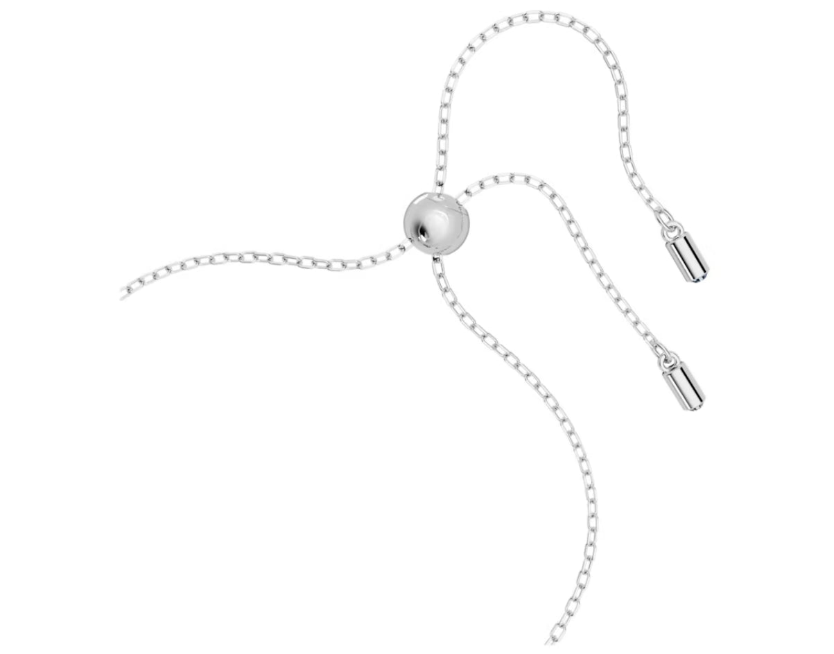 Swarovski 5663493 Hollow Linked Ring Bracelet Blue Rhodium Plated