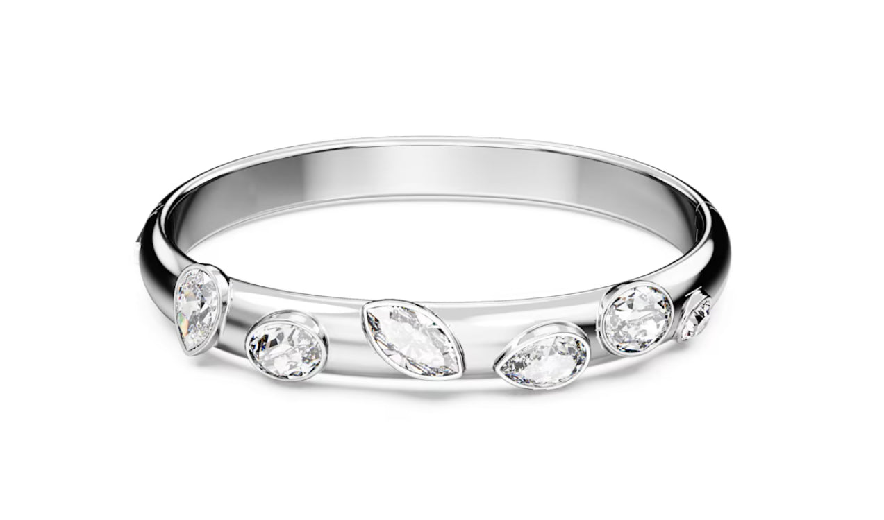 Swarovski 5671195 Dextera rigid bracelet Mixed cut White Rhodium Plated