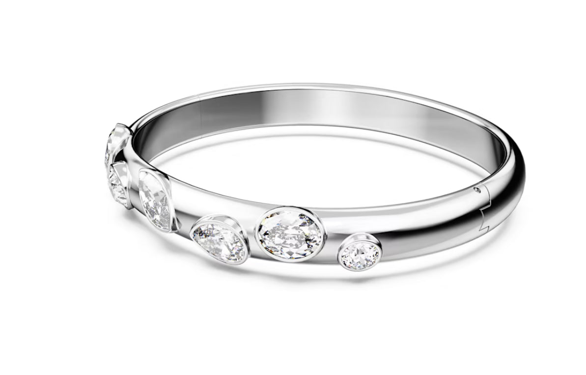 Swarovski 5671195 Dextera rigid bracelet Mixed cut White Rhodium Plated