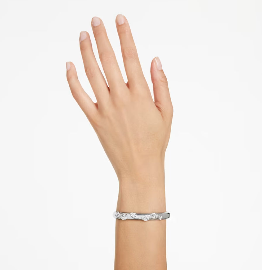 Swarovski 5671195 Dextera rigid bracelet Mixed cut White Rhodium Plated
