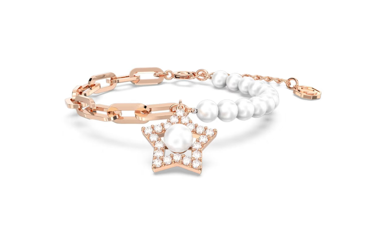 Swarovski 5645461 Pave Star Armband weiß rosévergoldet