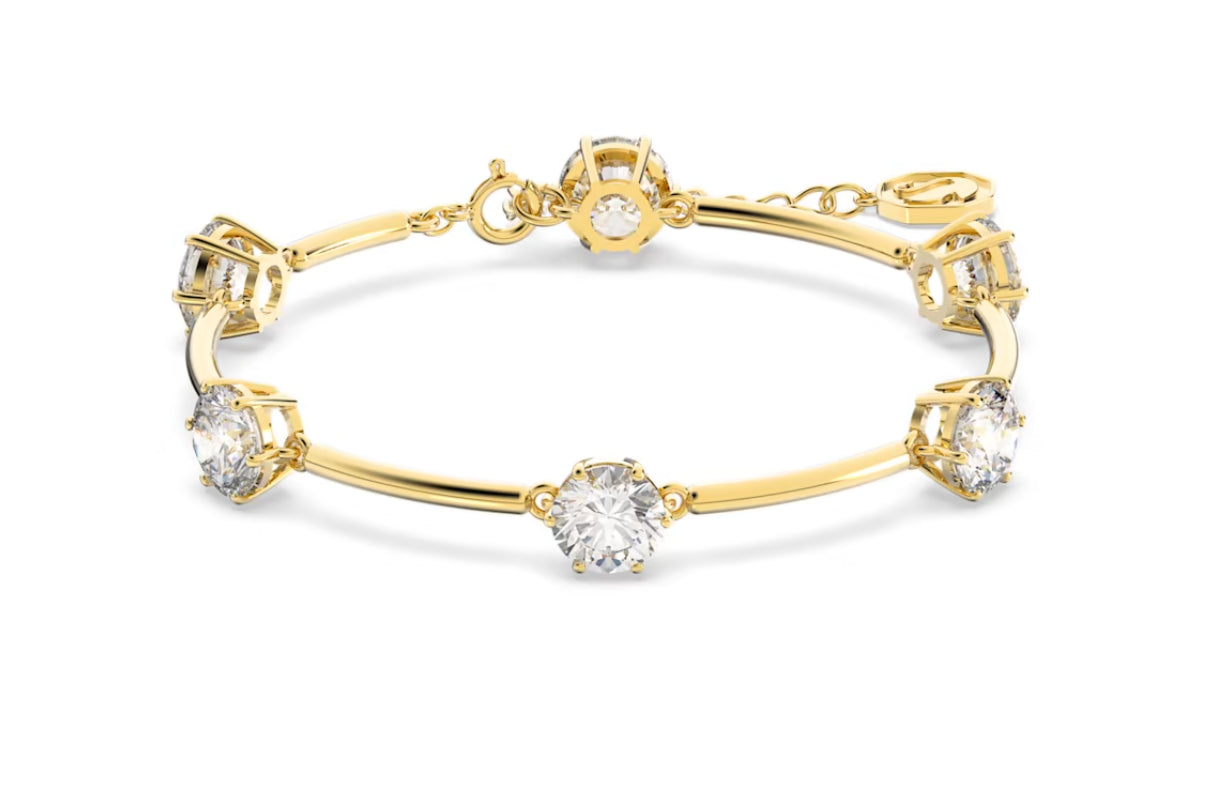 Swarovski 5622719 Constella Armband Rundschliff weiß glänzend vergoldet