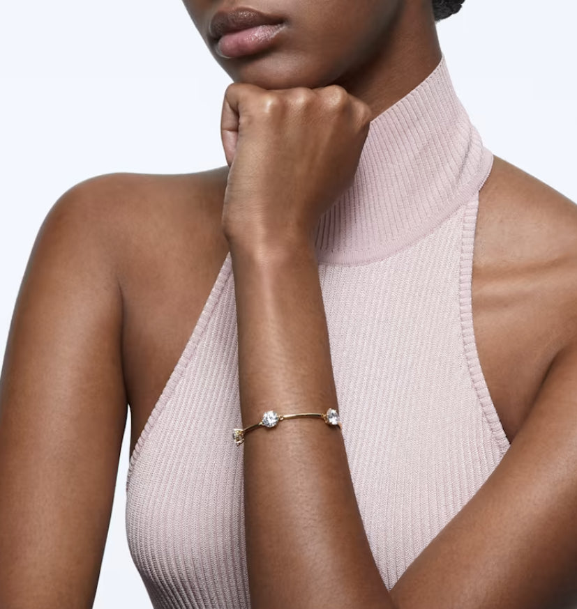 Swarovski 5622719 Constella Armband Rundschliff weiß glänzend vergoldet
