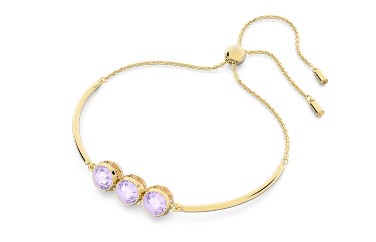 Swarovski 5640259 Braccialetto Orbita Taglio tondo Multicolore Placcato Oro
