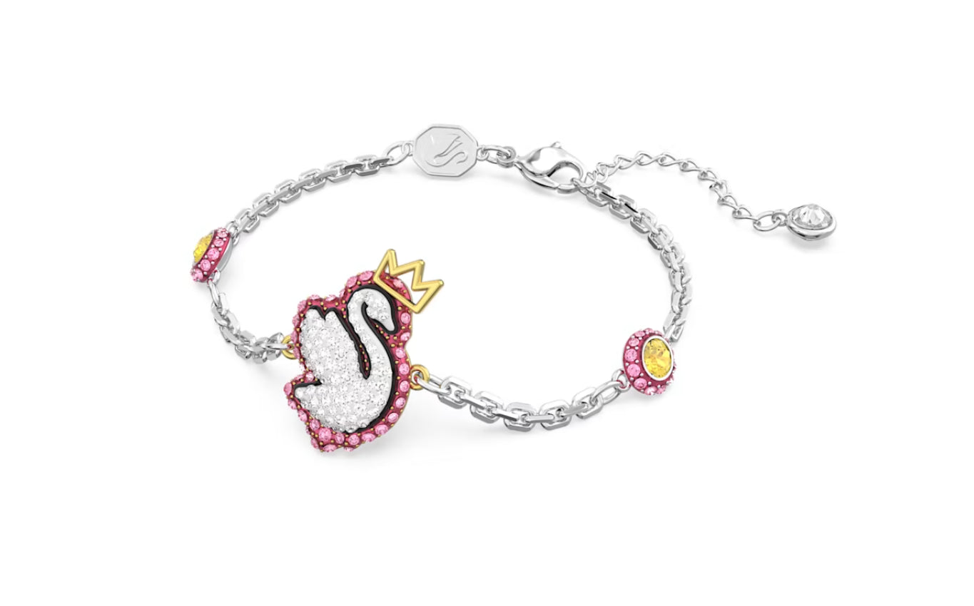 Swarovski 5650188 Pop Swan Pink Rhodiniertes Armband
