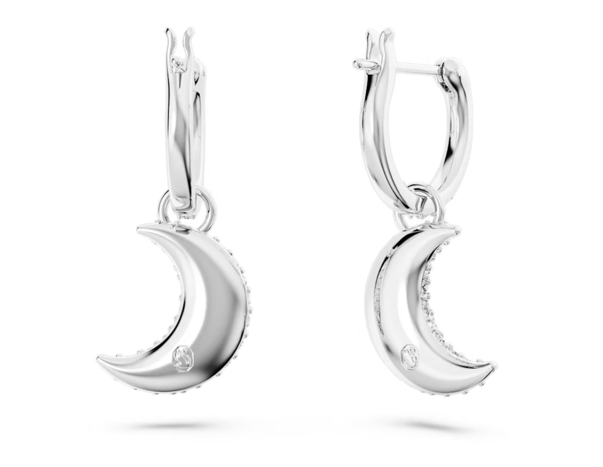 Swarovski 5666157 Luna Luna Anhänger-Ohrringe, weiß rhodiniert