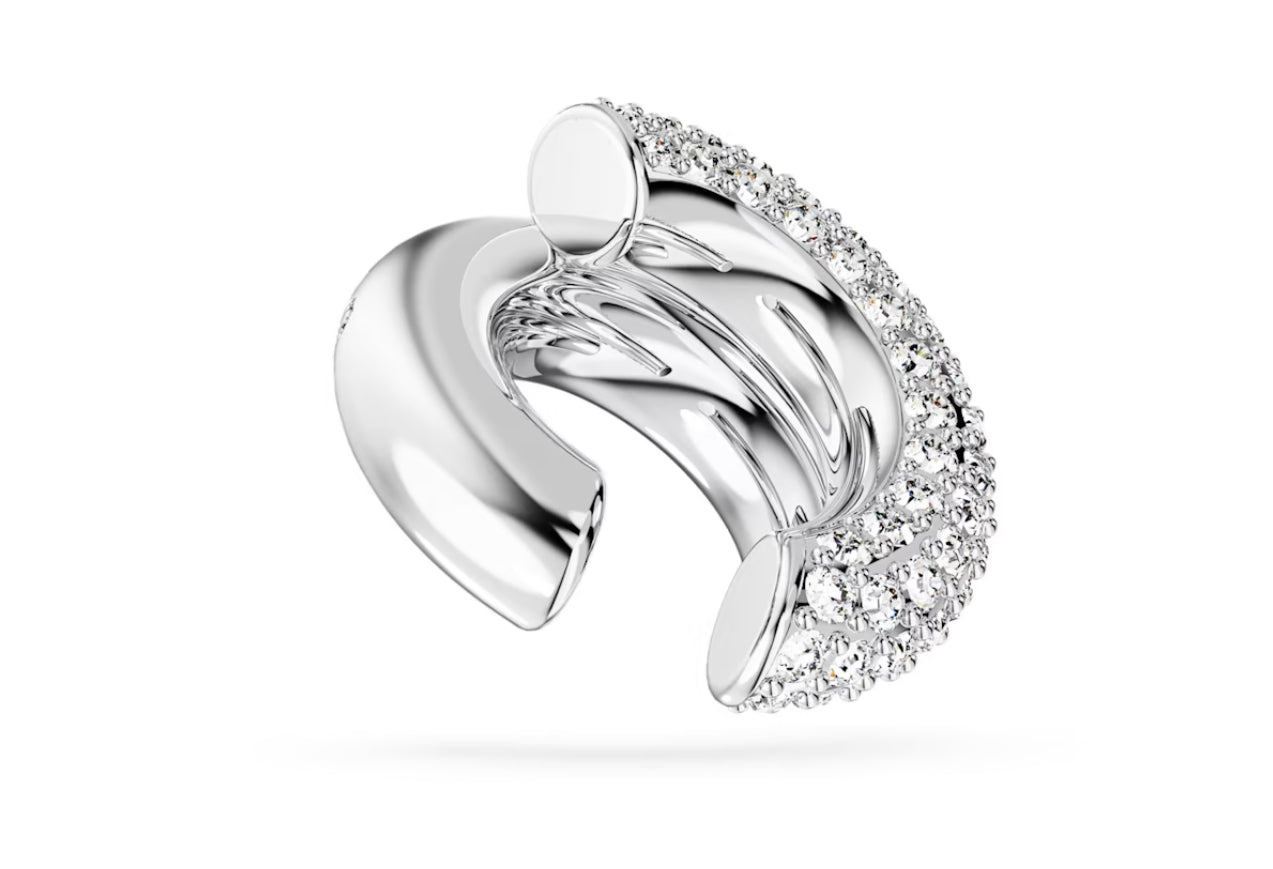Swarovski 5676536 White Rhodium Plated Dextera ear cuff earring