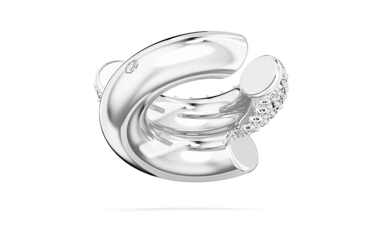 Swarovski 5676536 White Rhodium Plated Dextera ear cuff earring