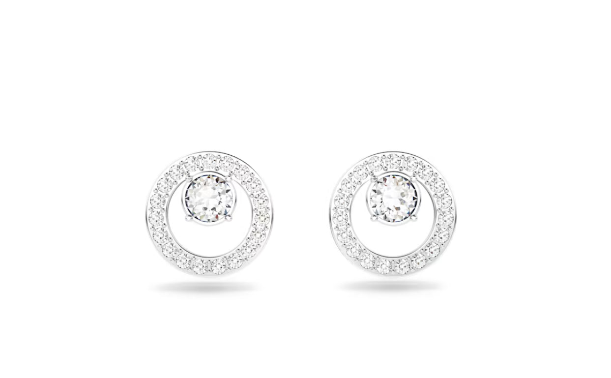 Swarovski 5201707 weiße Creativity-Ohrstecker, rhodiniert